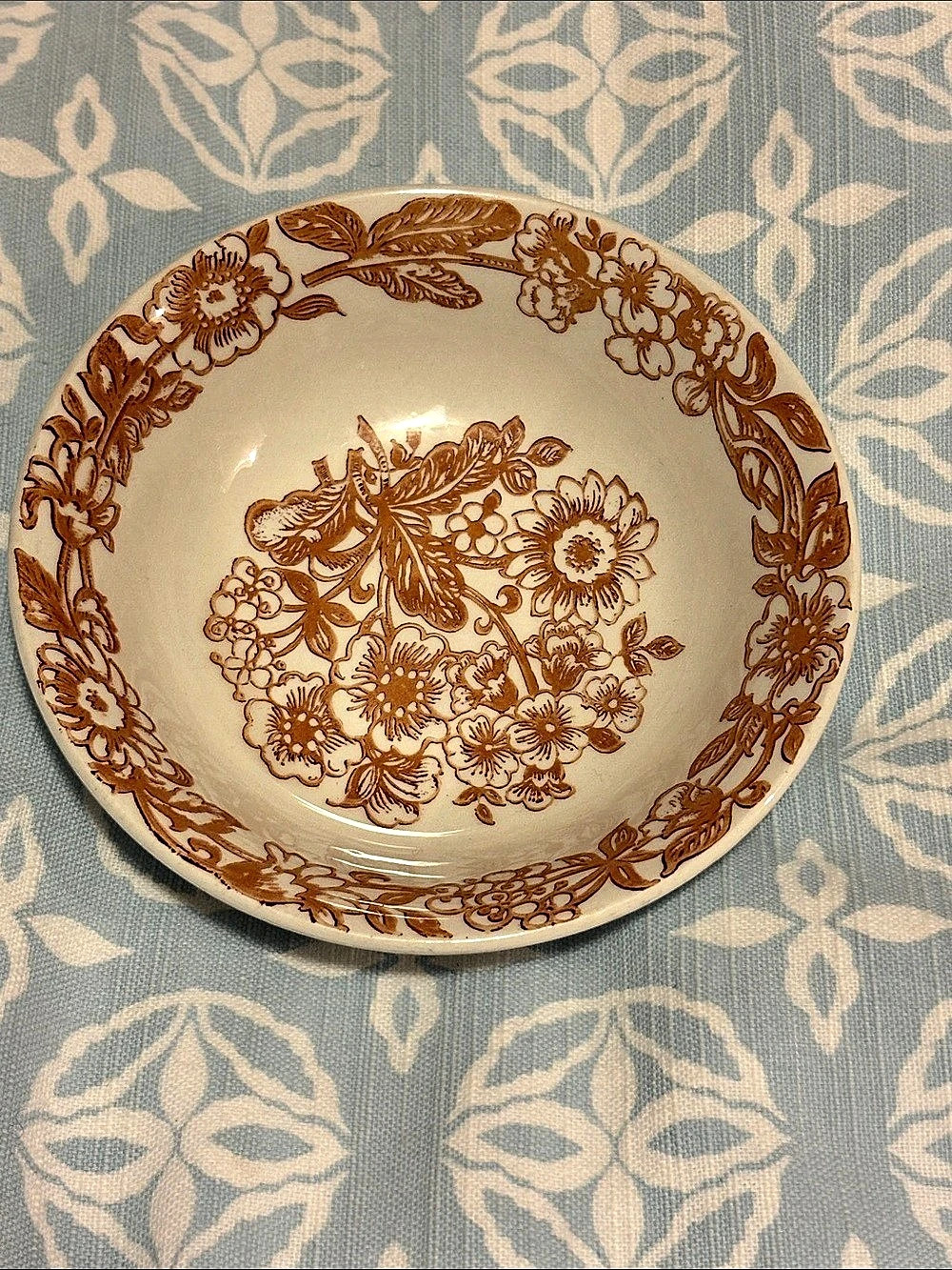 Richmond Broadhurst Ironstone Richamond Floral Plate White Brown